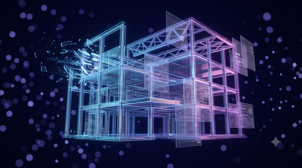 Software systems connected through an integration